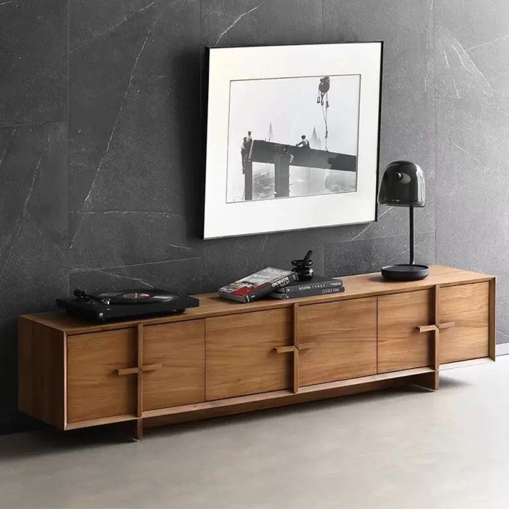NOMI Japandi Solid Wood TV Console