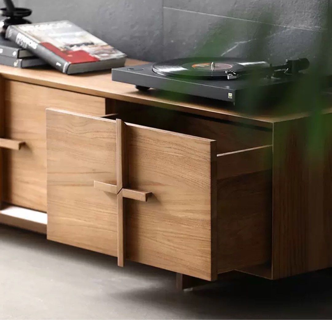NOMI Japandi Solid Wood TV Console