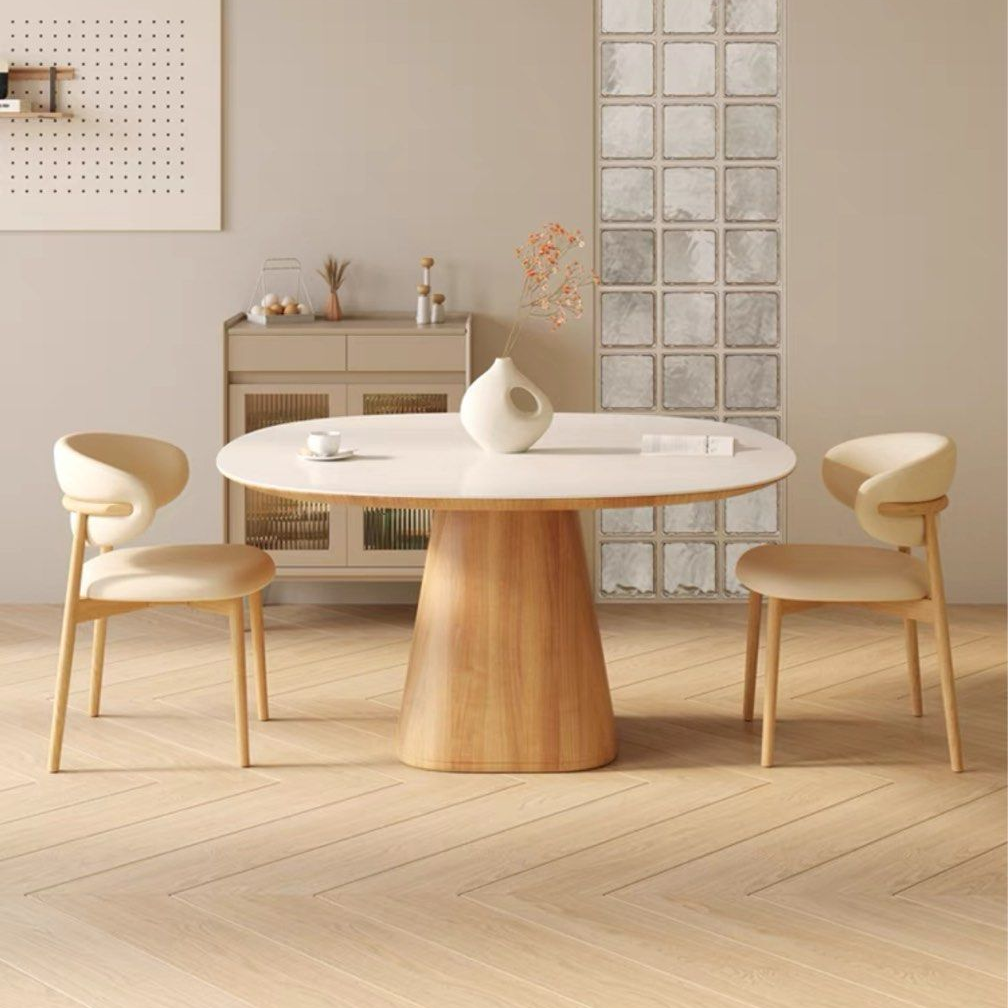 PAIGE Japandi Sintered Stone Square Dining Table