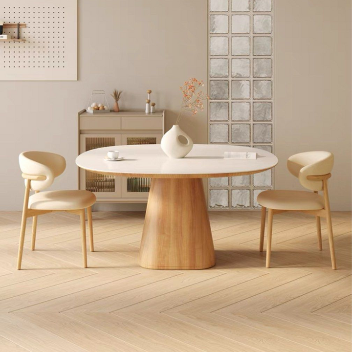 PAIGE Japandi Sintered Stone Square Dining Table