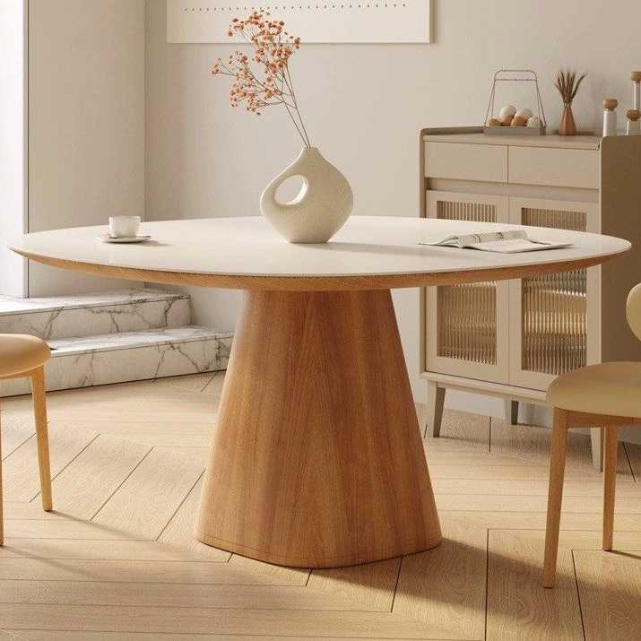 PAIGE Japandi Sintered Stone Square Dining Table