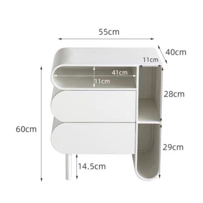 TOMI Modern Side Table With Drawers