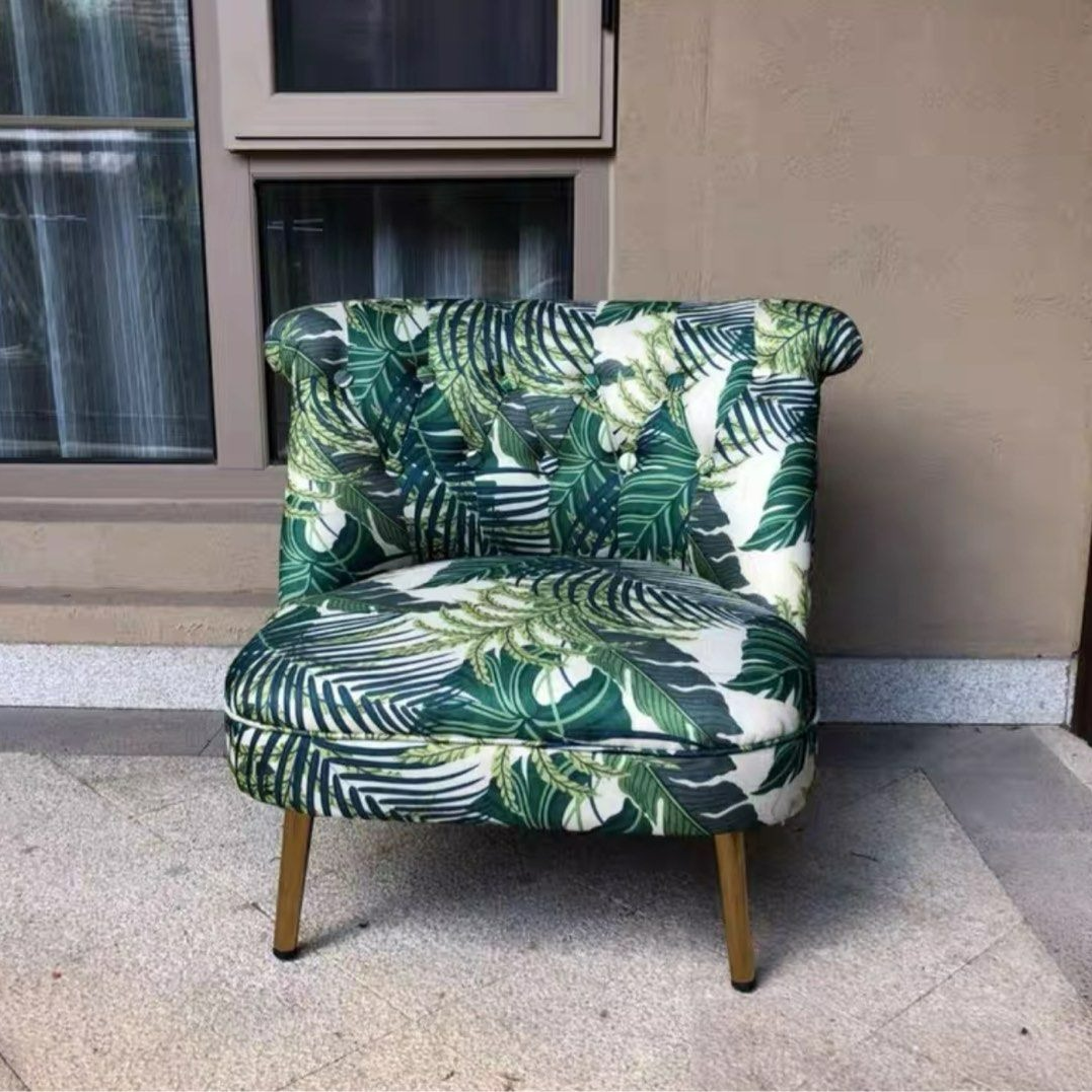 JASPER Eclectic Fabric Lounge Chair
