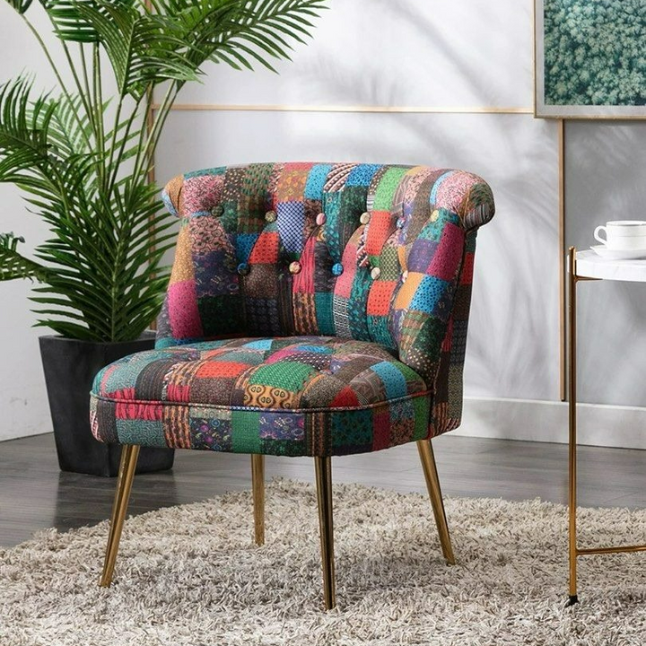 JASPER Eclectic Fabric Lounge Chair