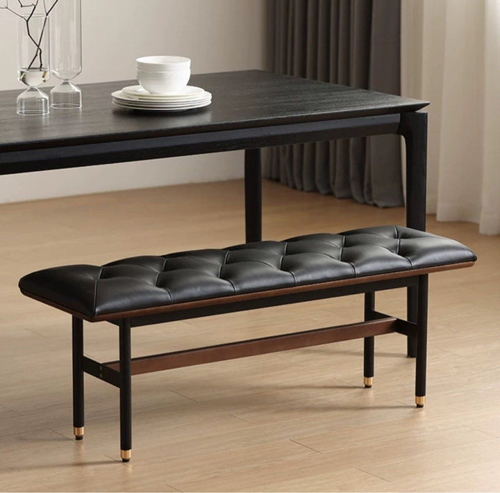 OLIN Rustic Leather Bench