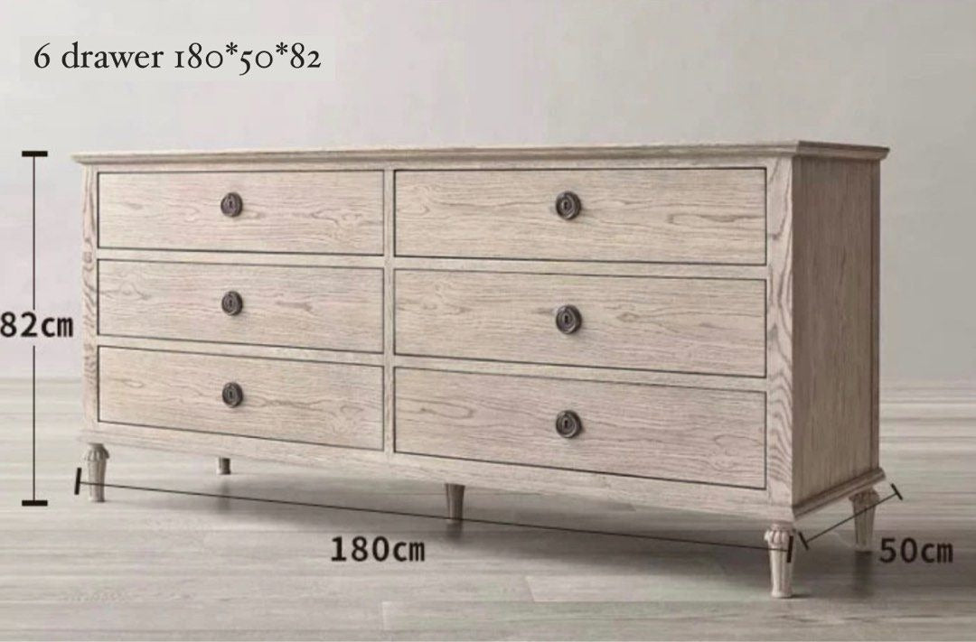 HERODES Rustic Solid Wood Chest Of Drawers