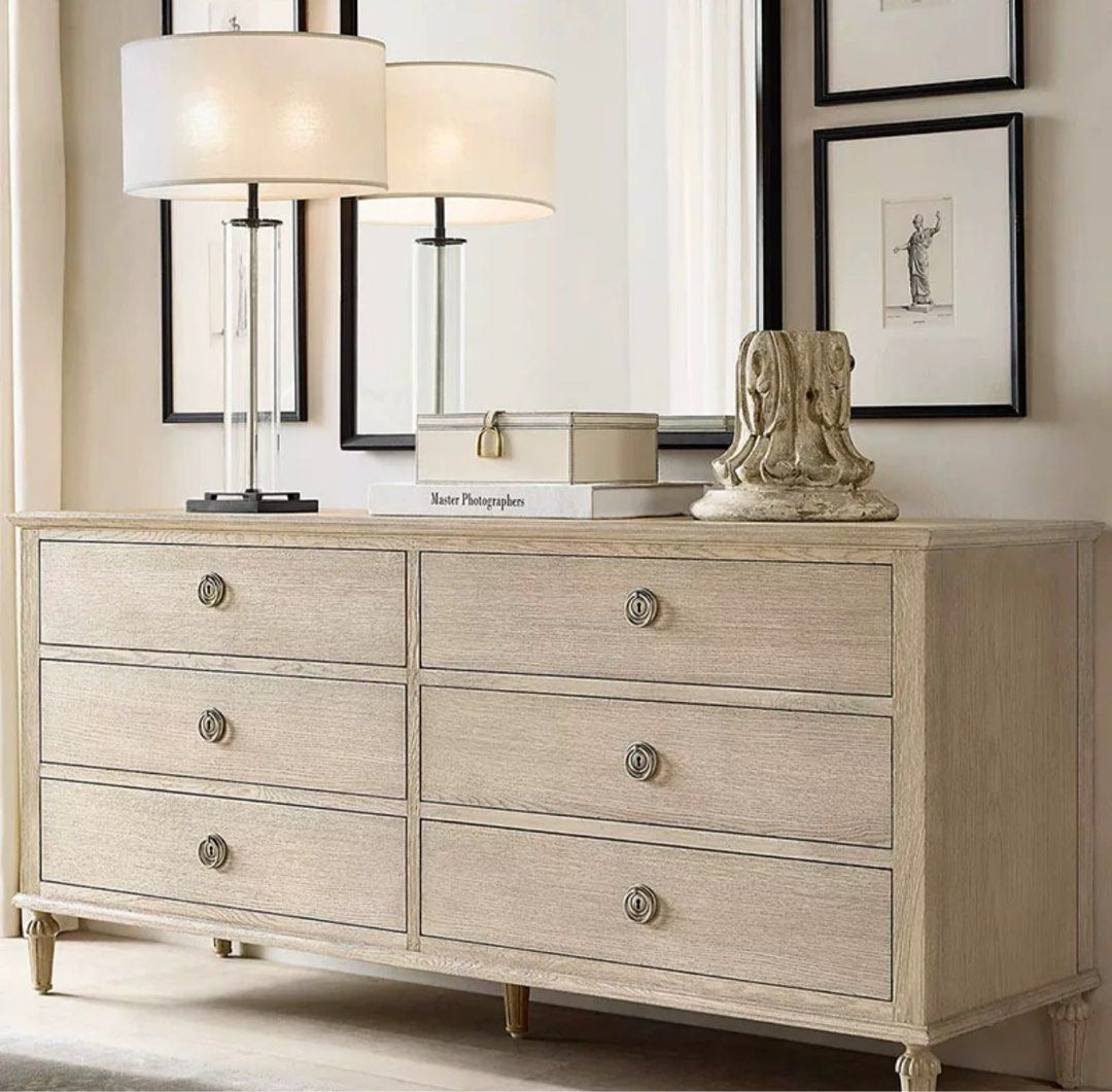 HERODES Rustic Solid Wood Chest Of Drawers