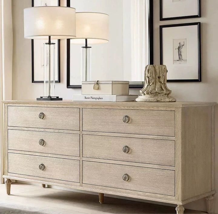 HERODES Rustic Solid Wood Chest Of Drawers