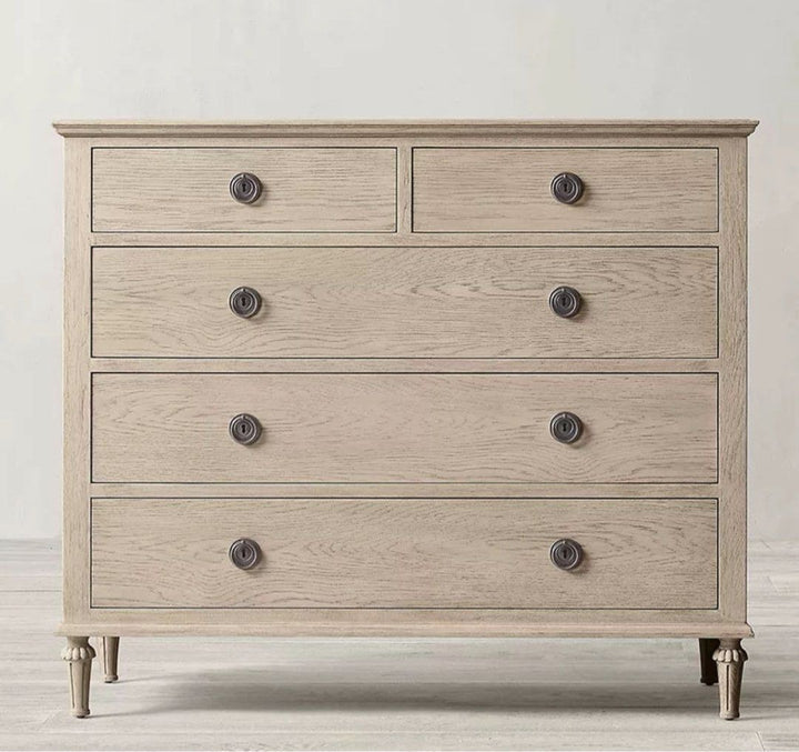HERODES Rustic Solid Wood Chest Of Drawers