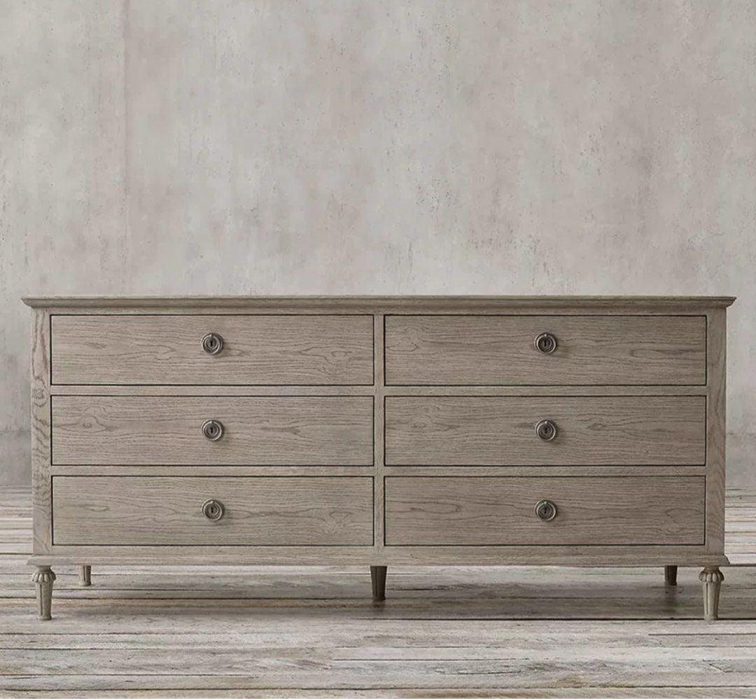 HERODES Rustic Solid Wood Chest Of Drawers