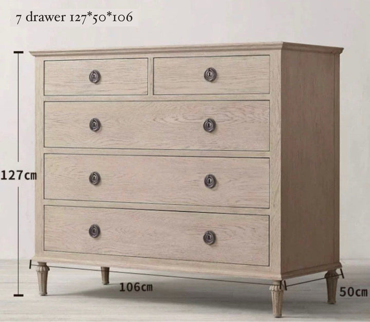 HERODES Rustic Solid Wood Chest Of Drawers
