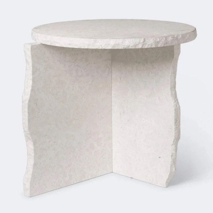 TIGENN Travertine Side Table