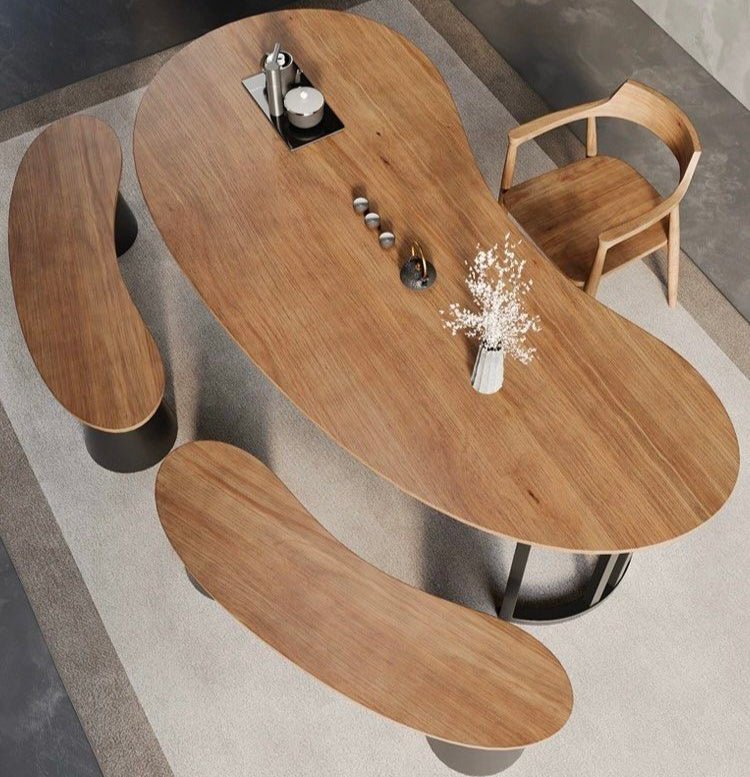 ZOLANI Industrial Solid Wood Dining Table
