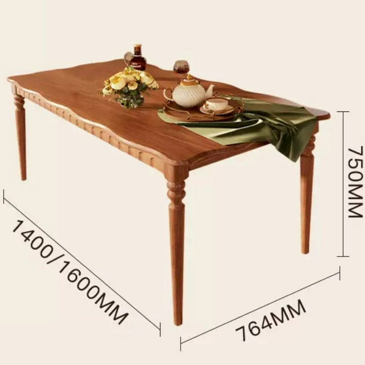 SAKIYO Japandi Solid Wood Dining Table