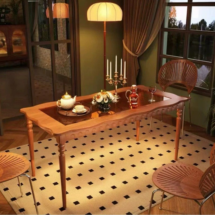 SAKIYO Japandi Solid Wood Dining Table