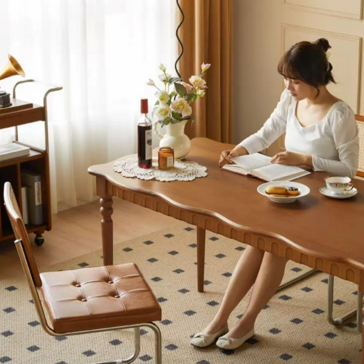 SAKIYO Japandi Solid Wood Dining Table