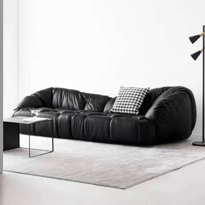 SELVORA Modern Leather Sofa