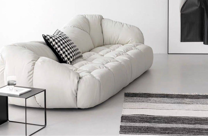 SELVORA Modern Leather Sofa