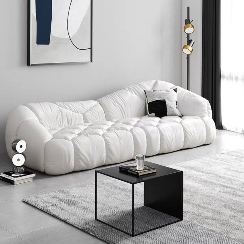 SELVORA Modern Leather Sofa