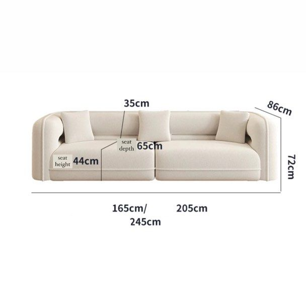 OLMARIS Modern Boucle Sofa