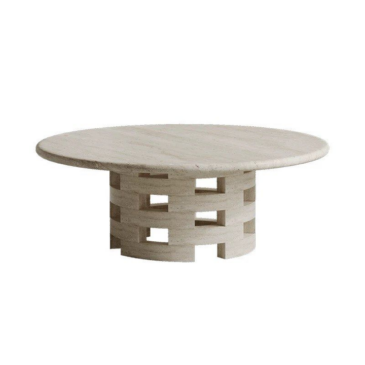 VESELE Modern Travertine Coffee Table
