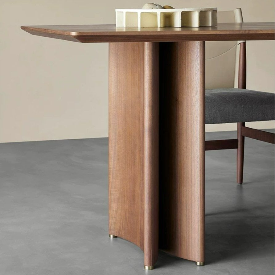 PALIC Rustic Walnut Dining Table