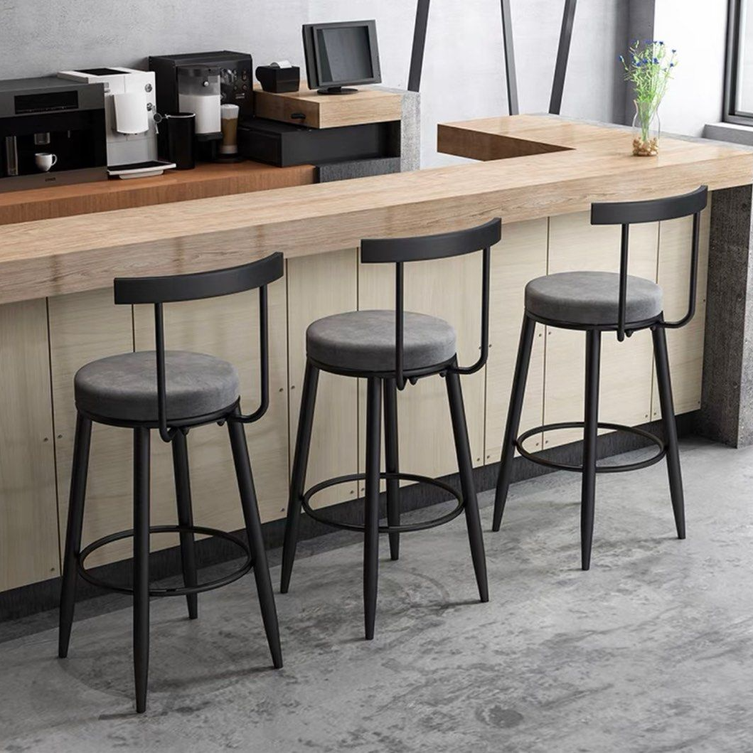 VEHI Modern Velvet Bar Stool