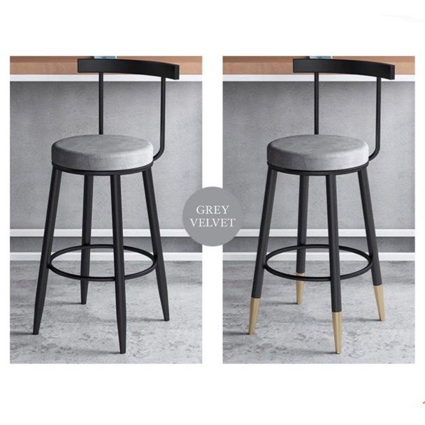 VEHI Modern Velvet Bar Stool