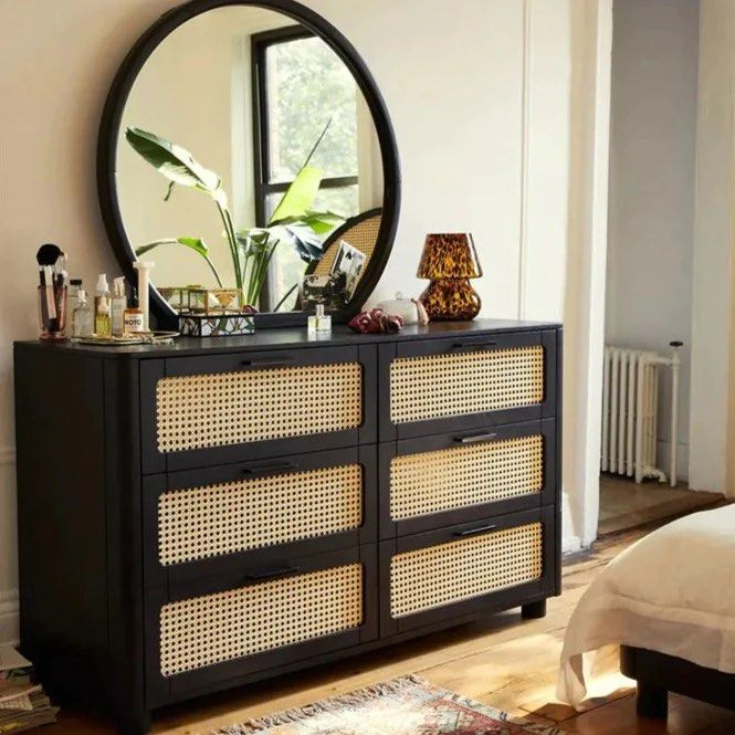 JEREMY Vintage Rattan Sideboard/Cabinet