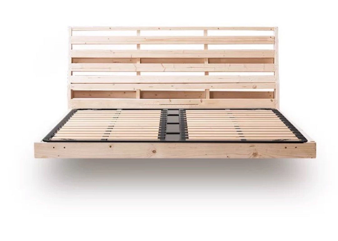 VAIRA Modern Floating Leather Bed