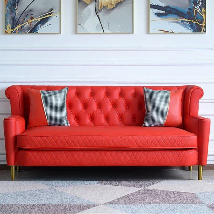 VALENC Victorian Leather Sofa