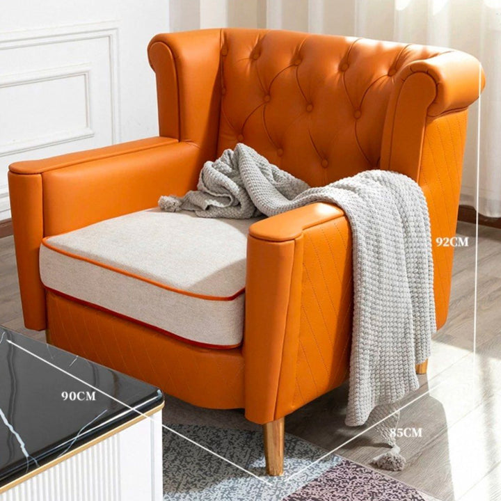 VALENC Victorian Leather Sofa