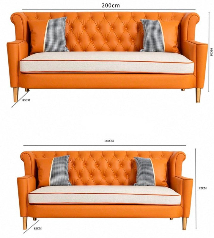 VALENC Victorian Leather Sofa