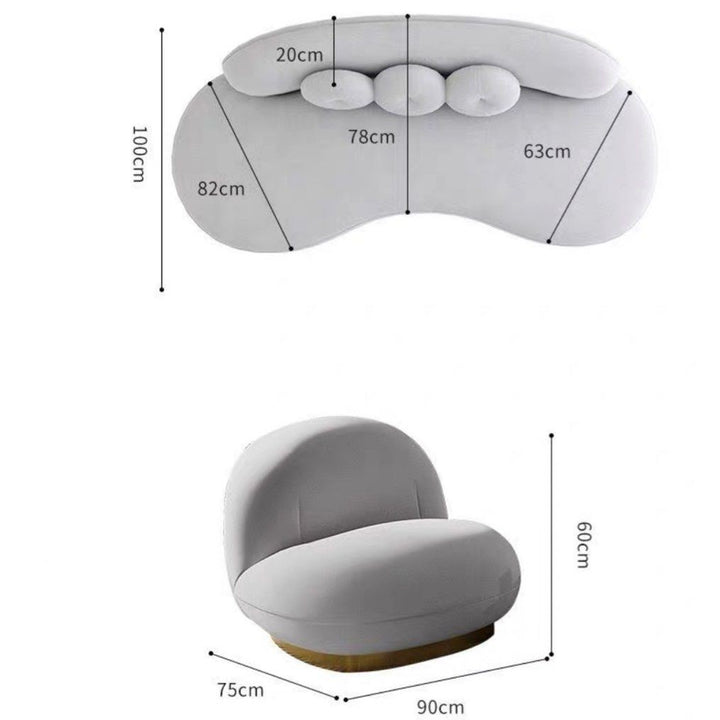LAMORA Modern Velvet Sofa