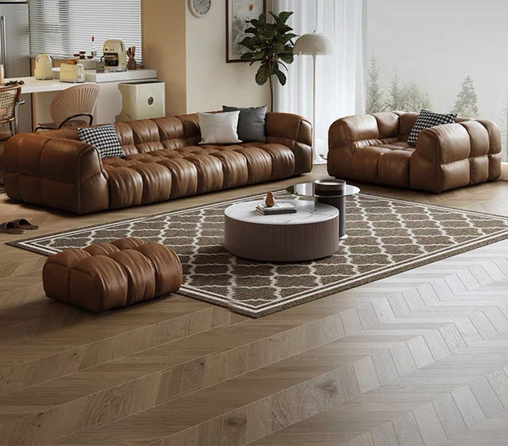 TAVESTI Modern Leather Sofa