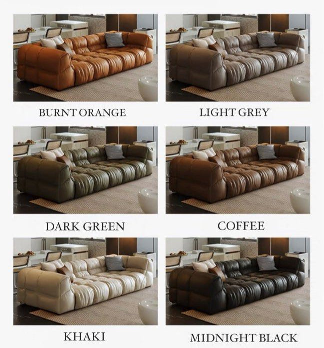 TAVESTI Modern Leather Sofa