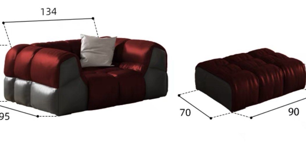 TAVESTI Modern Leather Sofa