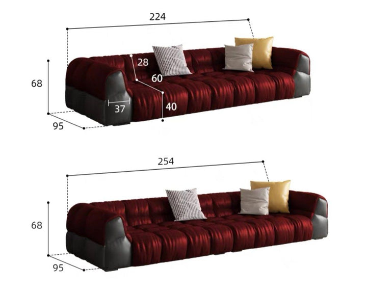 TAVESTI Modern Leather Sofa