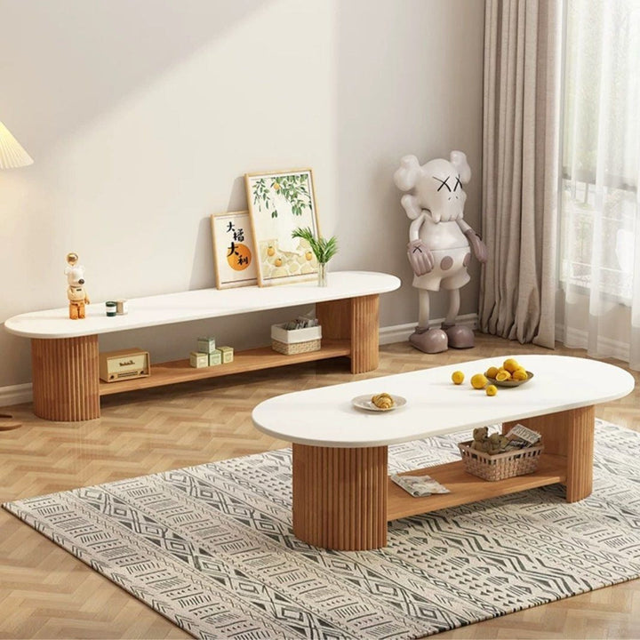 BELIA Japandi Solid Wood TV Console