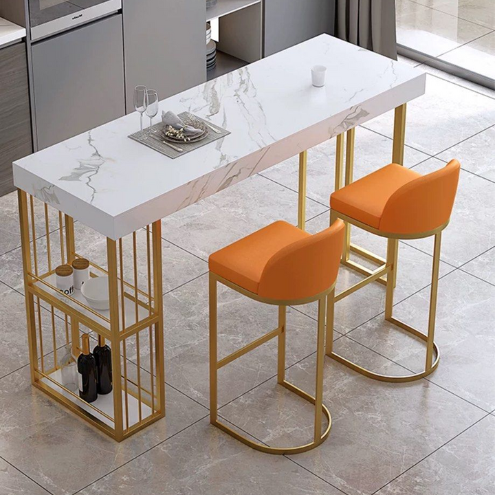 KLAFEE Modern Marble Bar Table