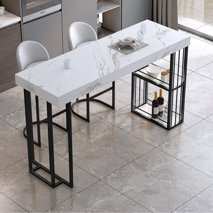 KLAFEE Modern Marble Bar Table