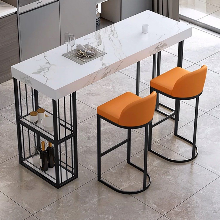 KLAFEE Modern Marble Bar Table