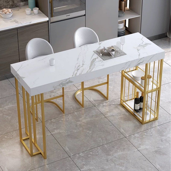 KLAFEE Modern Marble Bar Table