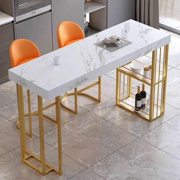 KLAFEE Modern Marble Bar Table