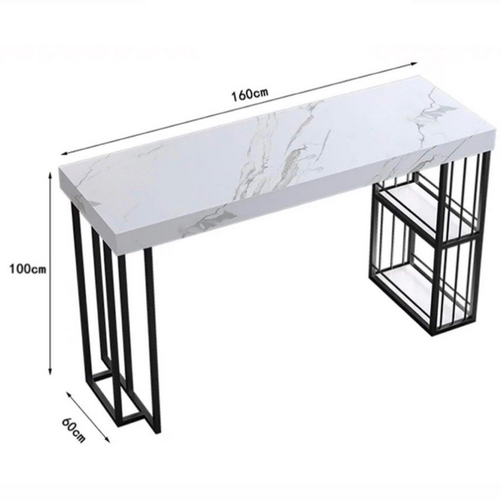 KLAFEE Modern Marble Bar Table