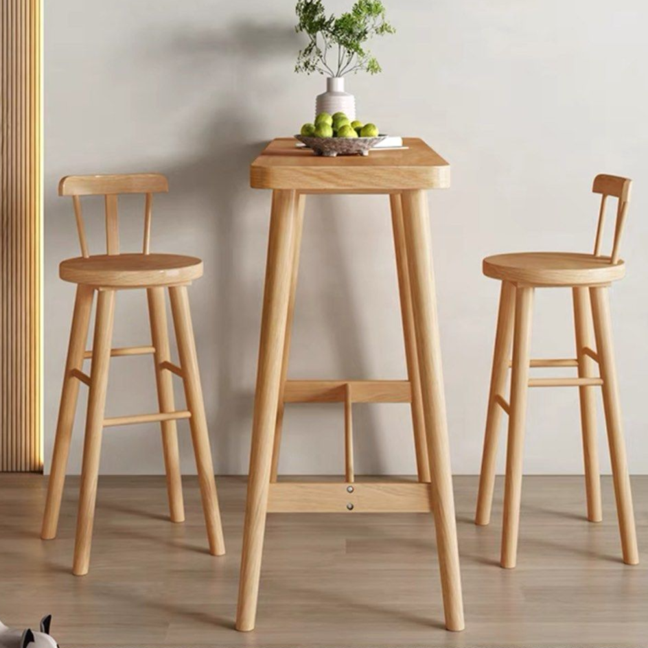 KERANO Modern Solid Wood Bar Table