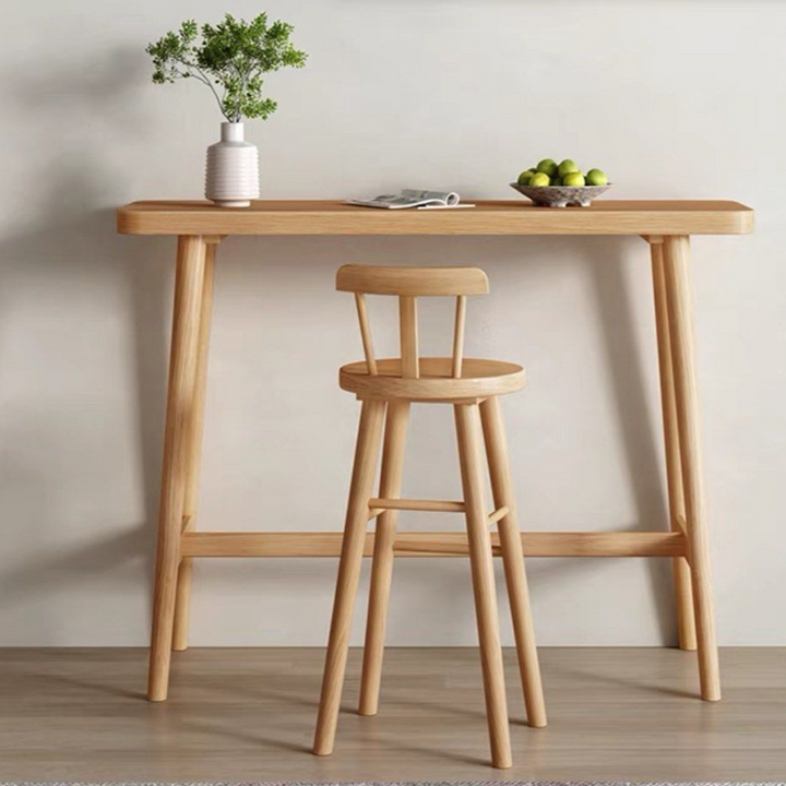 KERANO Modern Solid Wood Bar Table
