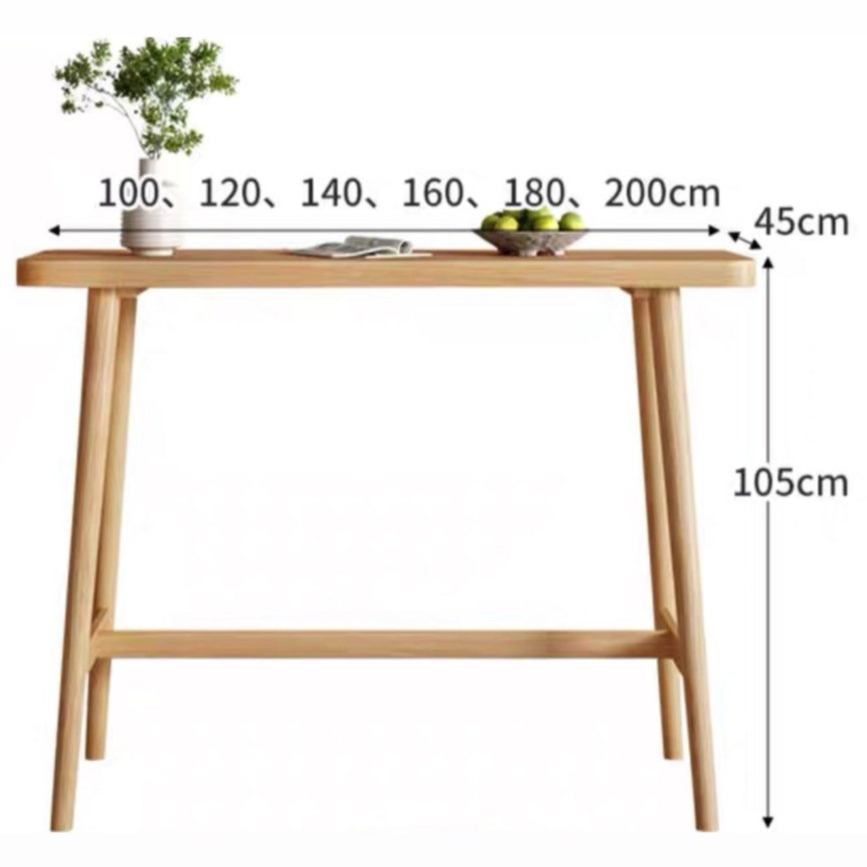 KERANO Modern Solid Wood Bar Table