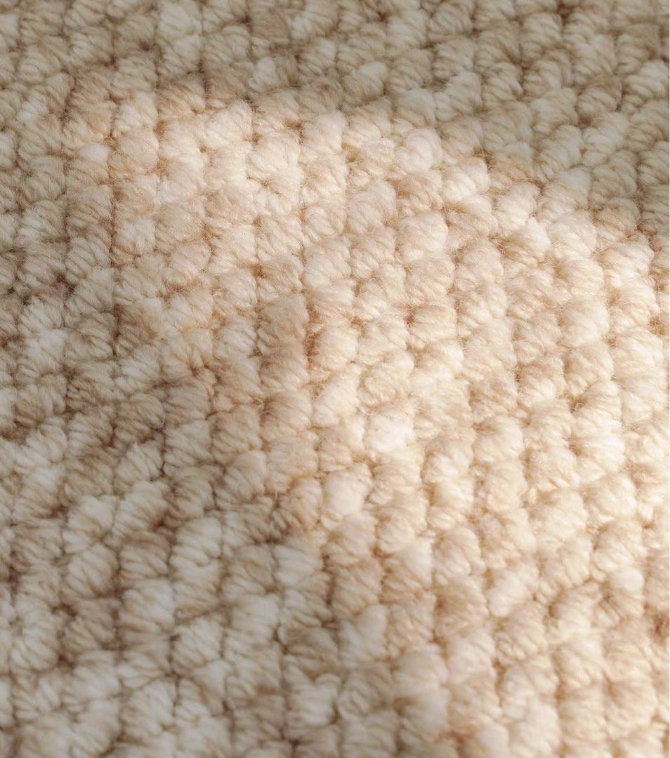 ZACHARIAS Modern Khaki Wool Round Rug