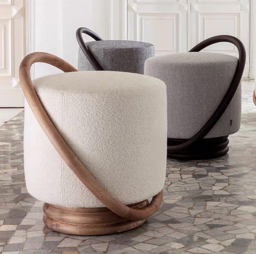 AEREN Modern Boucle Stool
